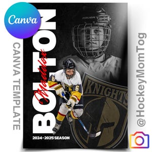 Sportspieler Poster CANVA Vorlage mit Video Tutorial
