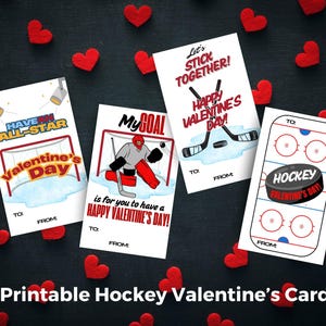 Cartes de hockey imprimables pour la Saint-Valentin