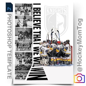 Photoshop-sjabloon + videotutorial voor sportteam of spelerposter
