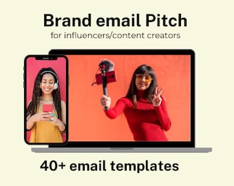 Influencer email Pitch  for content creators, UGC Brand Templates | Instagram Partnership Scripts