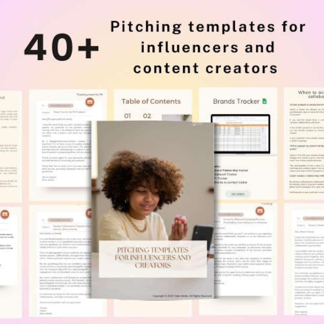 Brand Email Pitch Templates: Influencer Partnership Scripts - Etsy