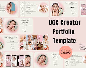 Plantilla de portafolio UGC de Canva: sitio web y kit de medios para creadores de contenido