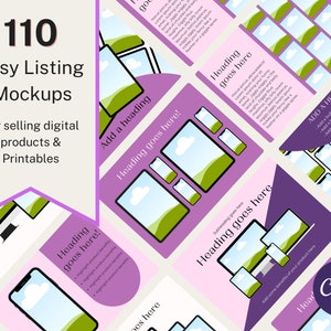 Etsy Listing Mockup Templates: Digital Product Mockups, Canva Theme