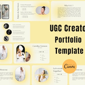 Minimal UGC Portfolio | UGC Template & Media Kit | Media Kit | Portfolio Template | UGC Website | Canva Website