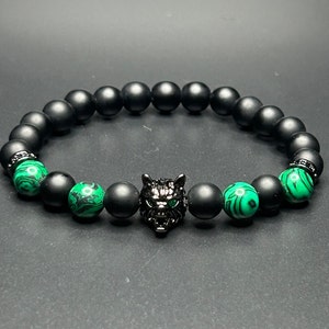 Black Wolf Men&#39;s Bracelet