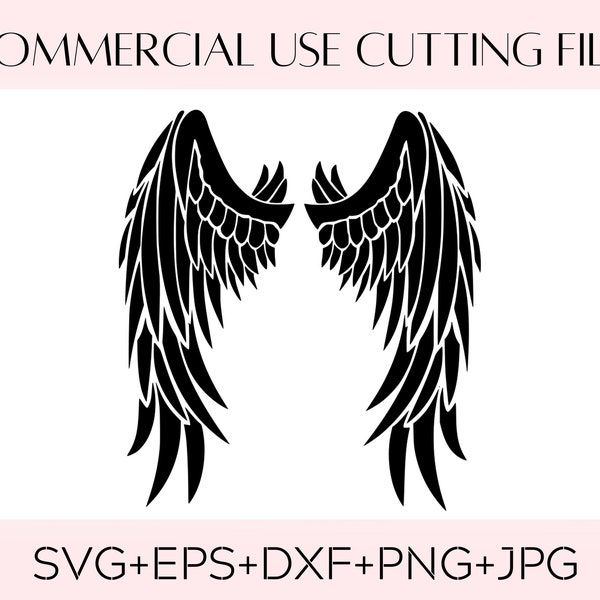 Angel Wings SVG, SVG for Cricut, Silhouette Cut Files