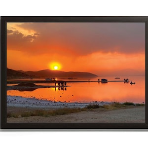 Sonnenuntergang Fotografie, Digital Poster Download, Sonnenuntergang am Strand, Sonnenuntergang am Strand, Digital Druck Sonnenuntergang, Wand Kunst, Haus Dekor Sonnenuntergang, orange, gelb