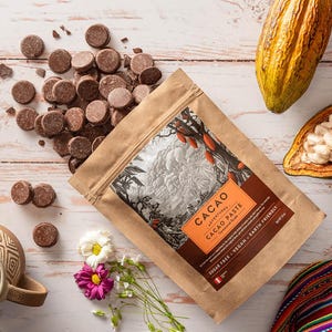 Artisan Ceremonial Grade Cacao Paste Peru | Made from the Original Wild Strains | 100%  Cacao | Ethically Source | Block | Heirloom | Raw