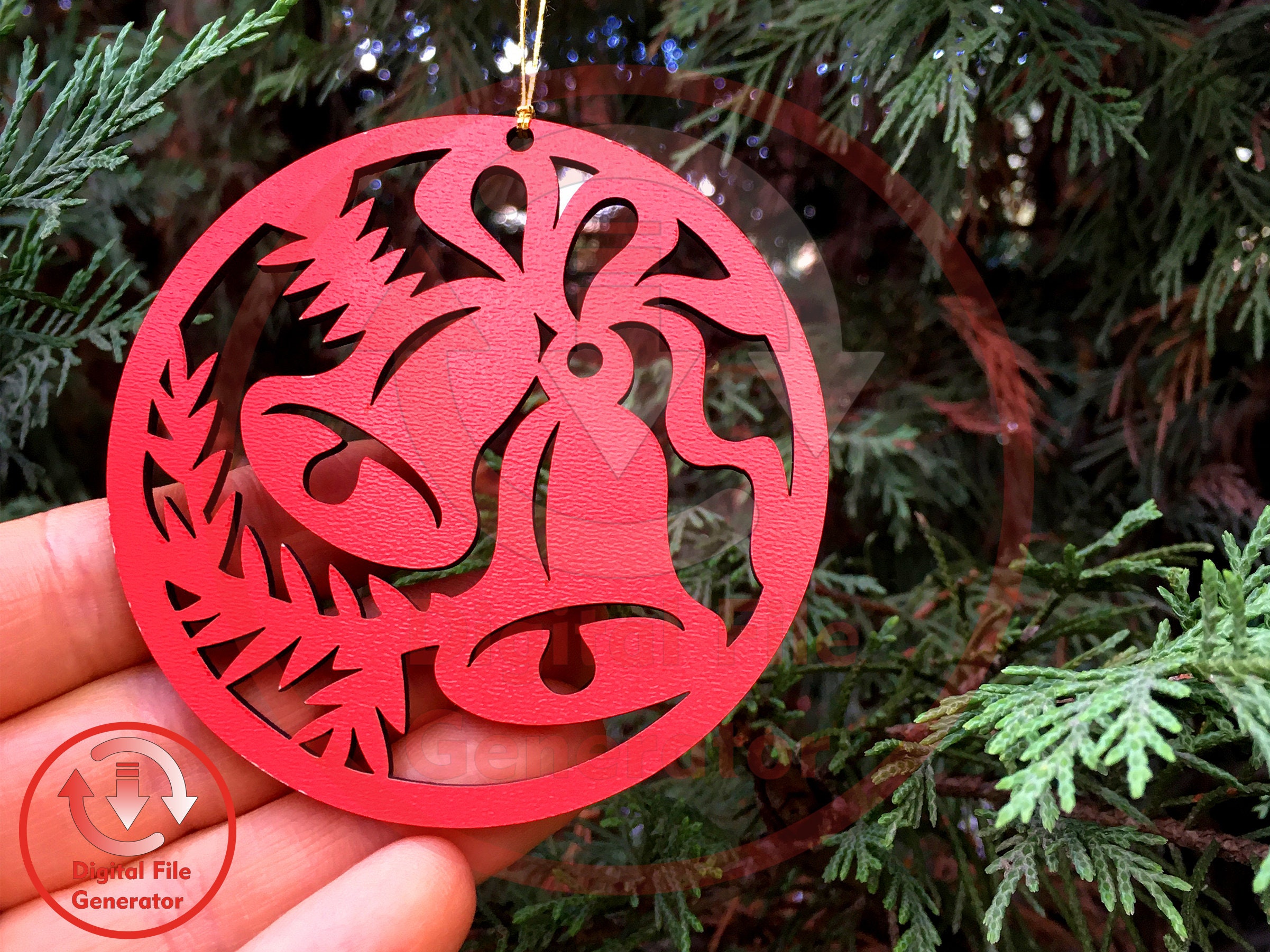 Christmas Tree Ornament SVG / Dxf / Cdr / Ai / Pdf / Dwg Laser Cut File ...