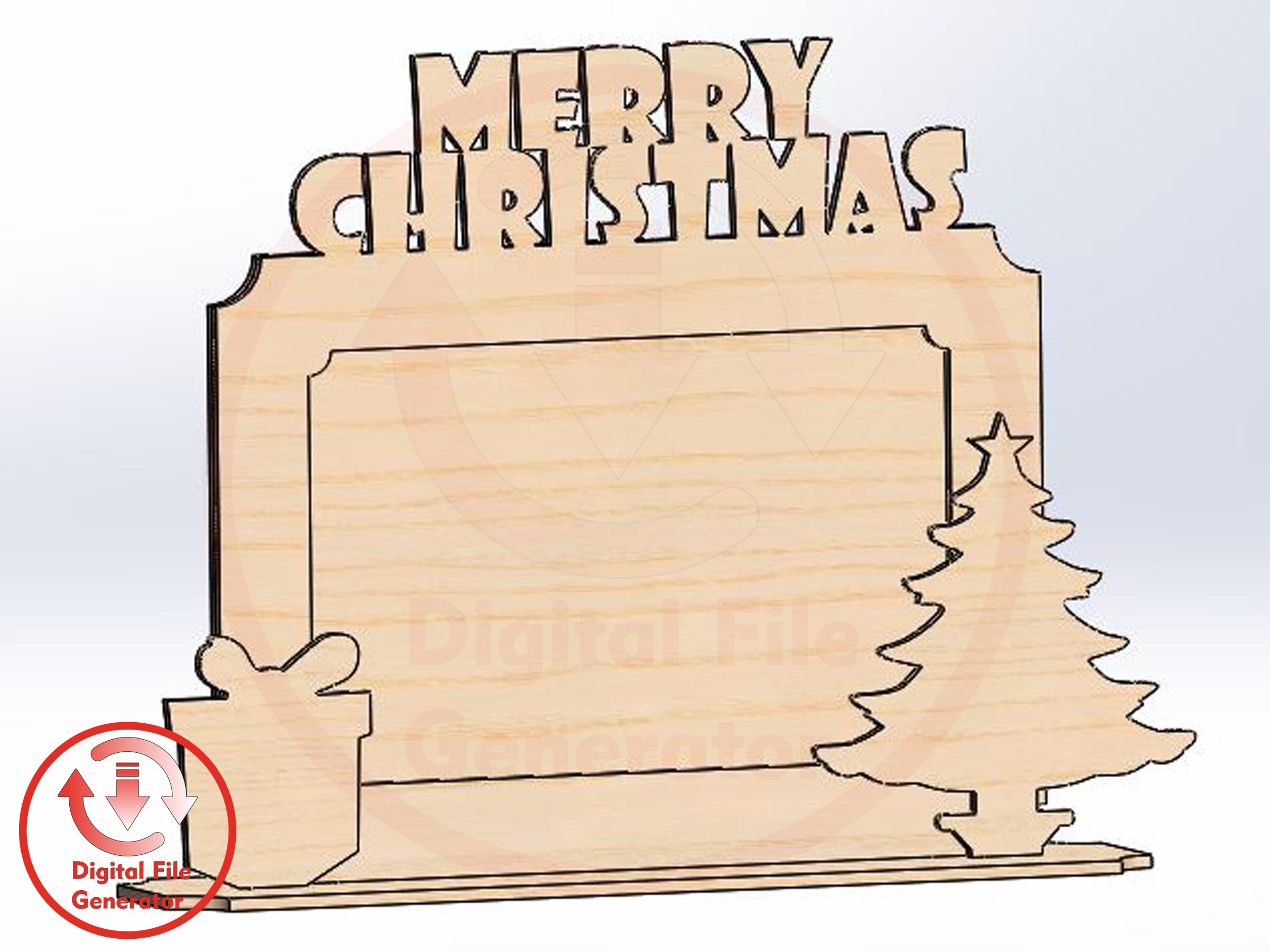 Christmas Frame SVG / Dxf / Cdr / Ai / Pdf / Dwg Laser Cut File Instant ...