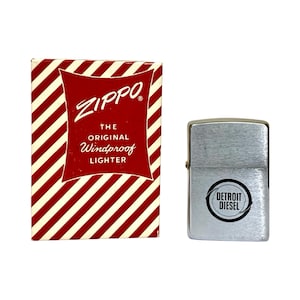 Vintage Zippo® Lighter, Detroit Diesel Zippo® Windproof Lighter, (In Box), Made In USA, Vintage - (1950's)