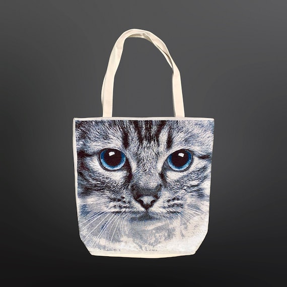 Embroidered "Blue Eyed Kitten" Needlepoint Tapest… - image 3