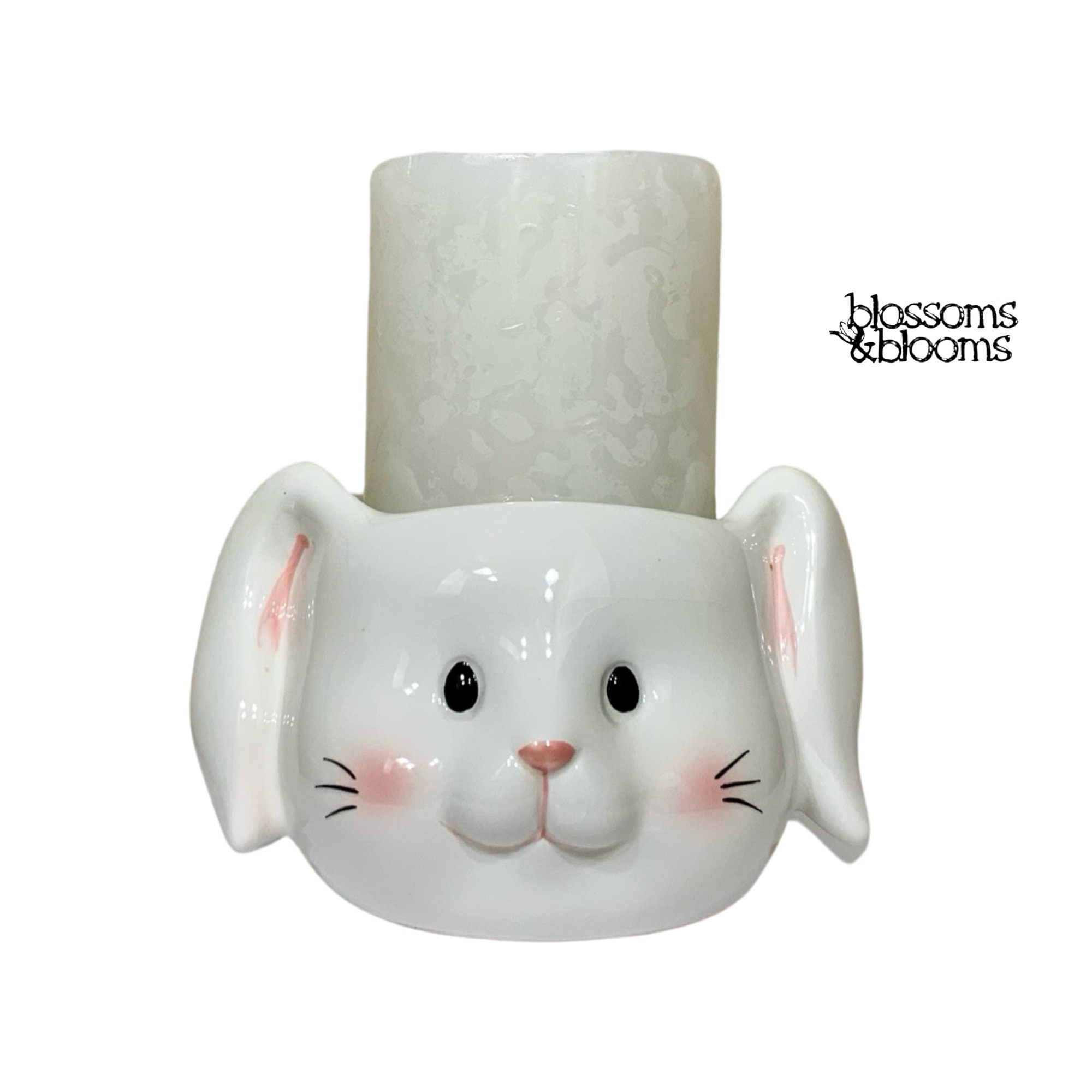 Blossoms & Blooms イースター バニー ピラー セラミック キャンドル