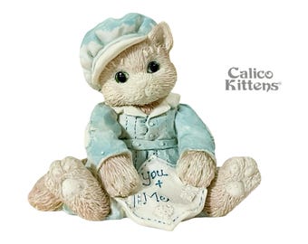 Vintage Enesco Cat Figurine by Priscilla Hillman - Etsy
