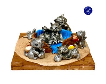 1983, Children Praying, Hudson, Pewter, Statues, 2864, 2865