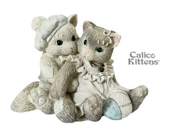 Vintage Enesco Cat Figurine by Priscilla Hillman - Etsy