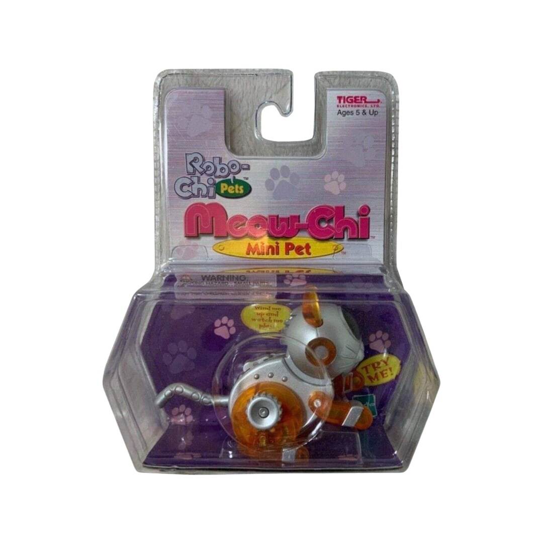 Robo-chi Pets ™ Meow-chi Mini Pet, Tiger Electronics, silver/orange ...