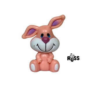Russ Berrie & Co.® - &quot;Pink Bunny&quot; Easter Miniature Figurine, Spring Easter Collectible Figurine, Vintage - (1980&#39;s)