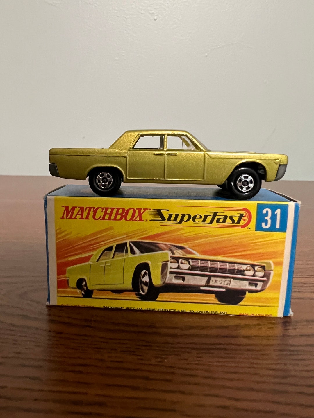 Matchbox Superfast 31 Lime Green Lincoln Continental With Box - Etsy