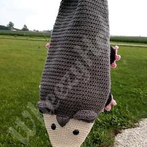Crochet Opossum Grocery Bag Holder Pattern