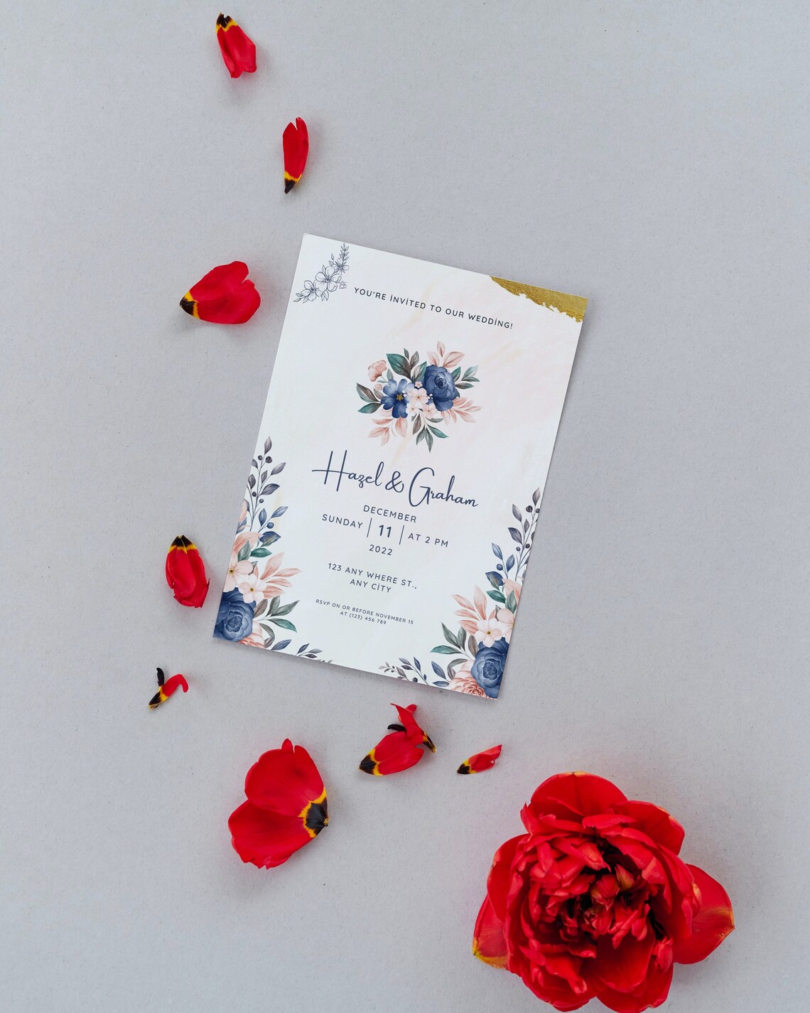 Wedding Invitation Template Simple Elegant Printable Invite Modern Wedding Invitation Template Simple Elegant Printable Invite Modern