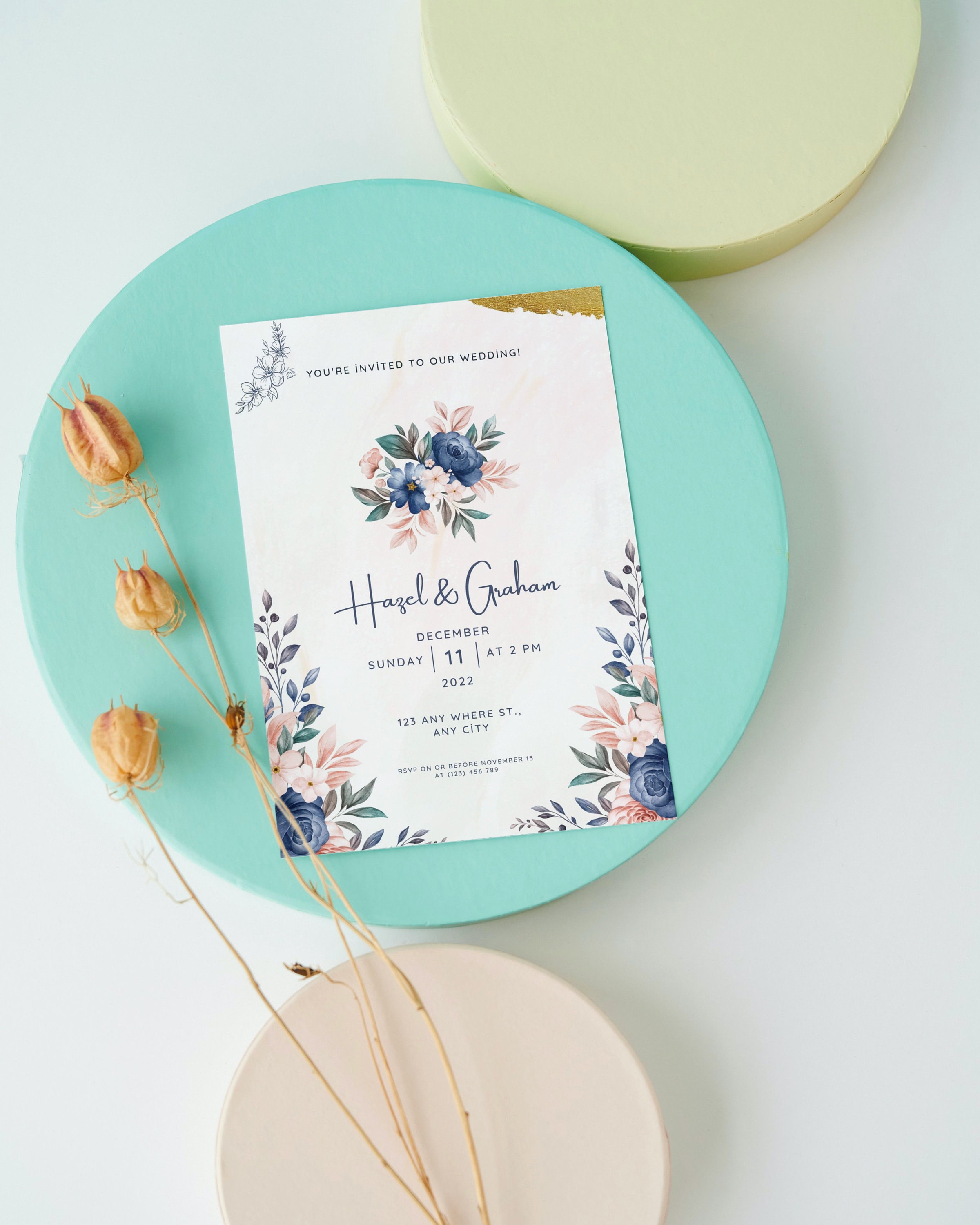 Wedding Invitation Template Simple Elegant Printable Invite Modern Wedding Invitation Template Simple Elegant Printable Invite Modern