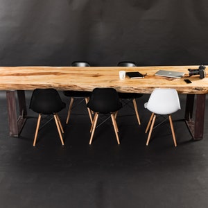 Table tree trunk tree edge solid oak 8 cm