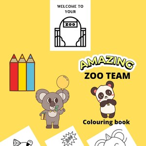 Printable colouring pages for kids,Instant download pdf, 30 pages of funny animals,Interactive colouring for kids, Fun drawing, Kids art