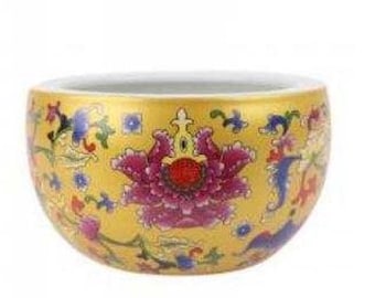 Chinese Gold Pattern Small Ceramic Bowl