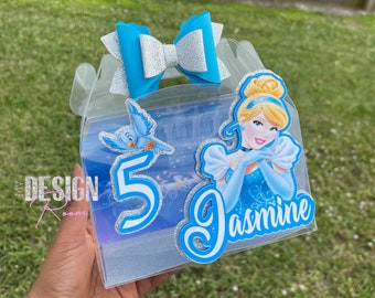 Princess Cinderella Any Character Clear 3d Gable Box Favor box Birthday Box