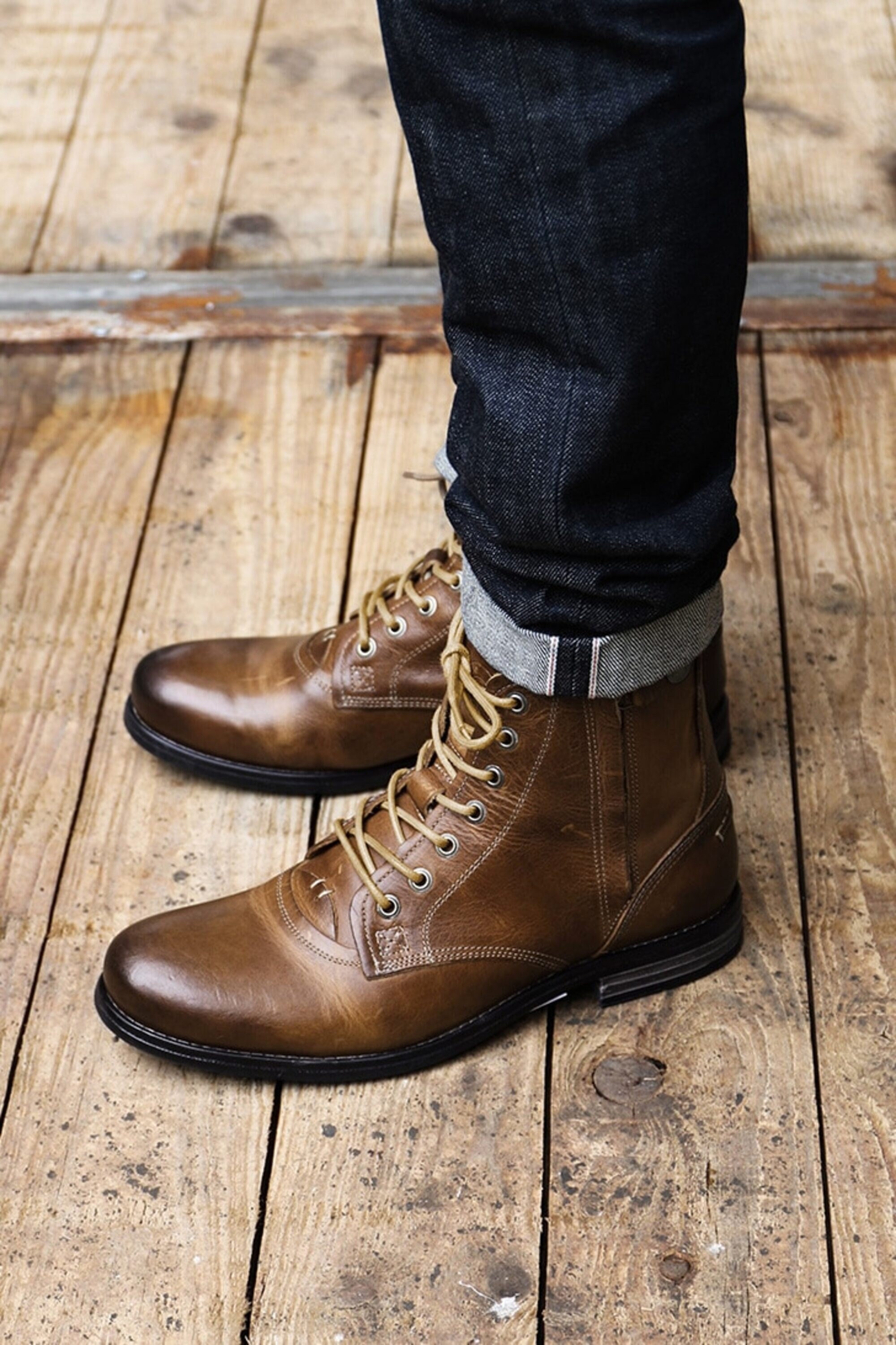mens dress boots with zipper