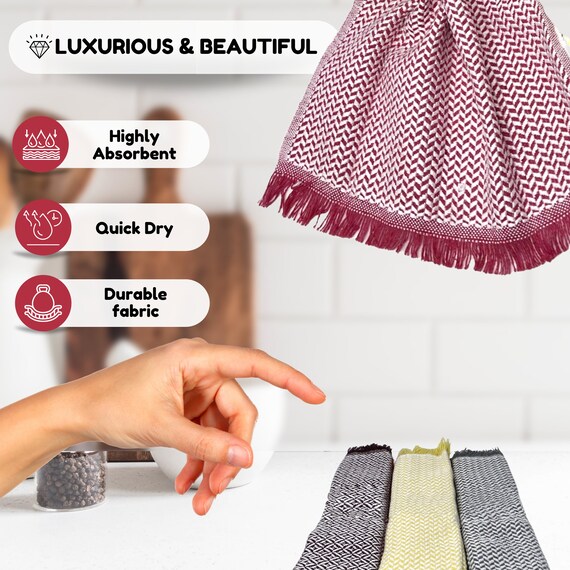 Turkish Kitchen Towels Pack of 9 Super Soft and Absorbent Etsy