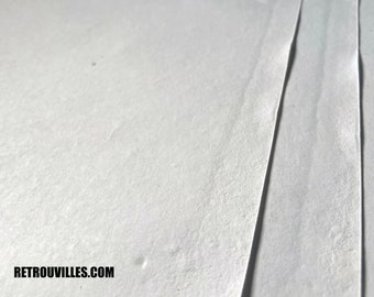 Pack of 5 Sheets|White Handmade Organic Cotton Paper | Acid-Free | Archival Quality|32" x 22"|60 to 150 GSM  Eco-Friendly Cotton Rag Papers