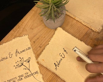 Personalised Eco-Friendly Invitations, Thanks Giving, Wedding