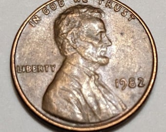 1982 No Mint Large Date Lincoln Copper Penny