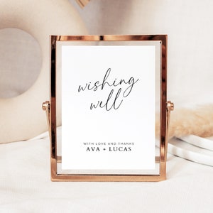 Wunsch gut Vorlage für Hochzeitsempfänge oder Verlobungsfeier, minimale druckbare Wunsch gut Beschilderung, Karten & gut Wünsche Zeichen