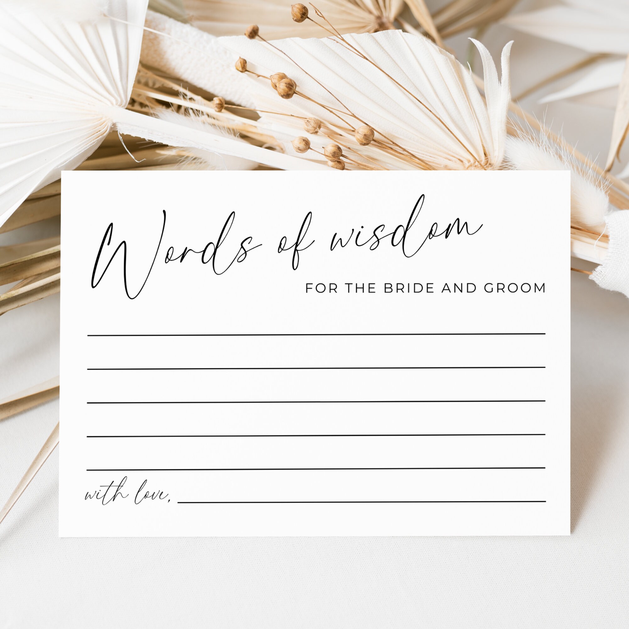 Printable Words of Wisdom Cards Wedding Advice Card Advice - Etsy