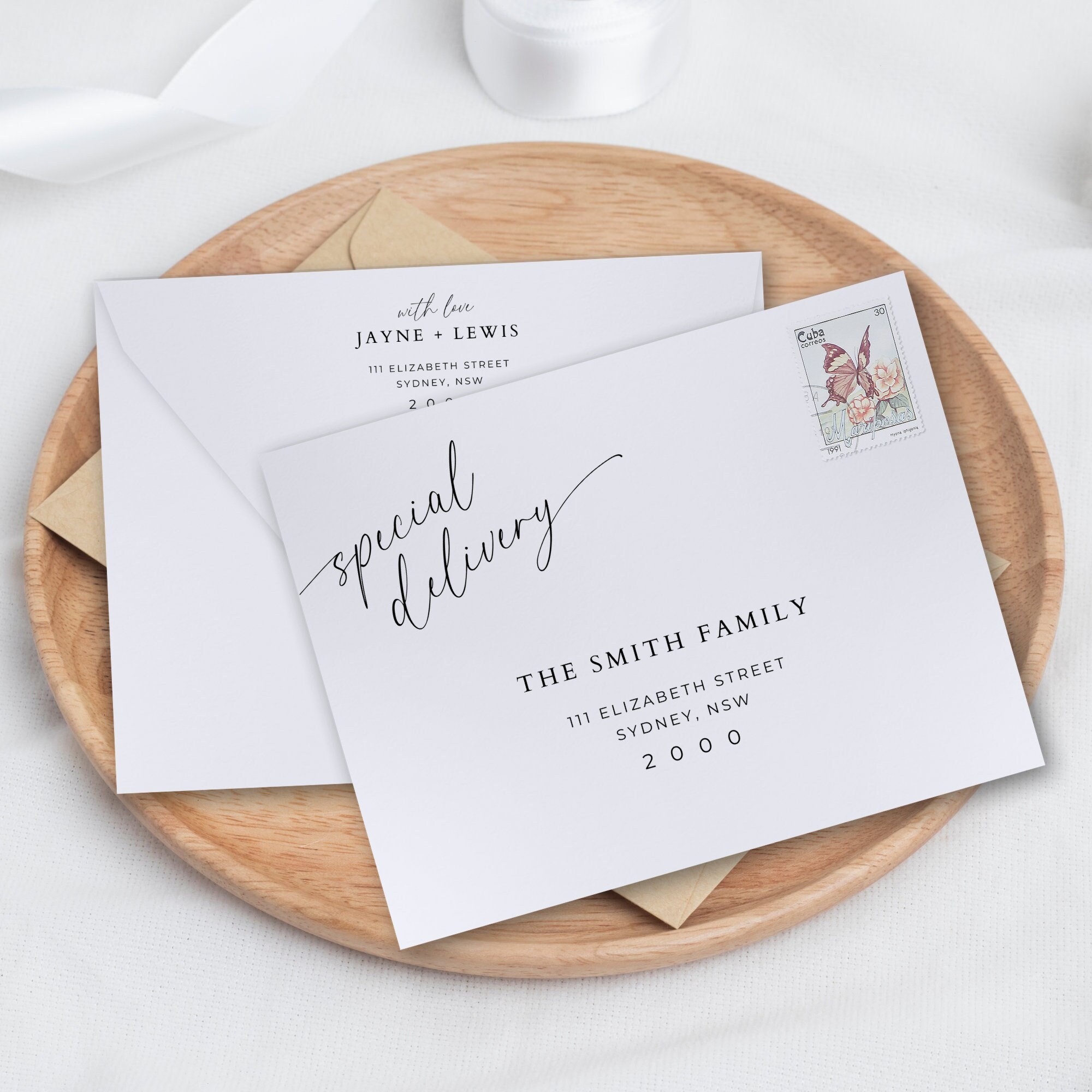 Wedding Envelope Address Printing Special Delivery Invitation Etsy