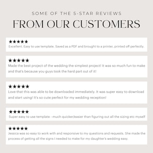 Some of the 5 star reviews from our customers:
"Excellent. Easy to use template. Saved as a PDF and brought to a printer, printed off perfectly".
"Love that this was able to be downloaded immediately. It was super easy to download and start using!"