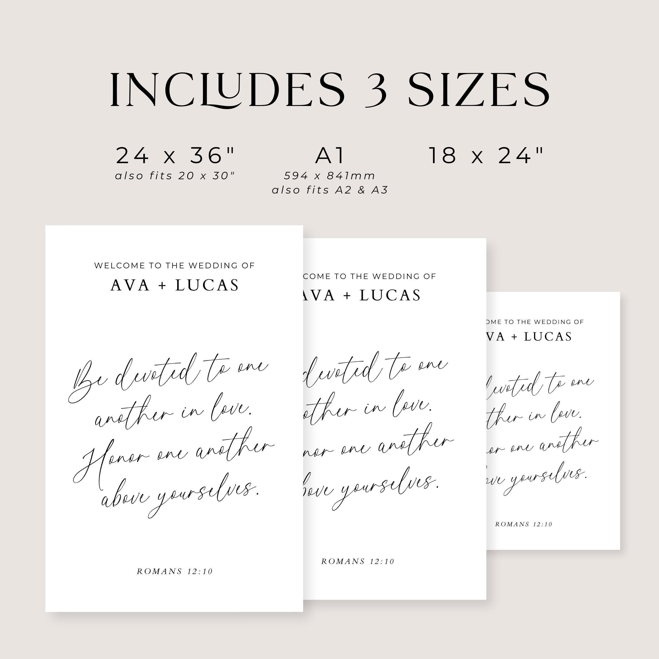 Bible Verse Welcome Sign Template for Wedding Ceremony, Minimal ...
