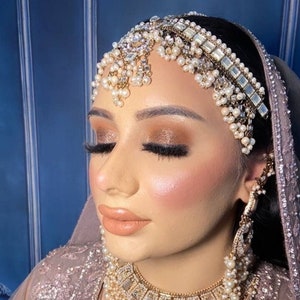 Bridal  style headpiece with small white pearls