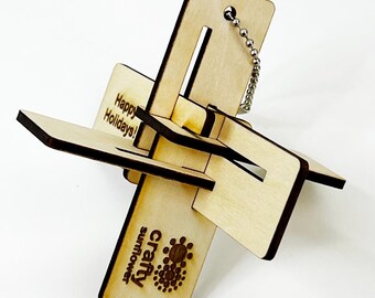 Star Ornament Puzzle – DIY Puzzle & Ornament – Original Design – Custom Engraving – Part of the Series