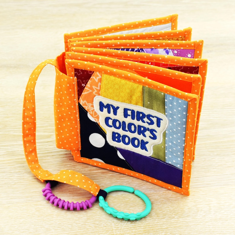 My First Colors Book – Handmade Fabric Baby Book – Sensory Patchwork ...