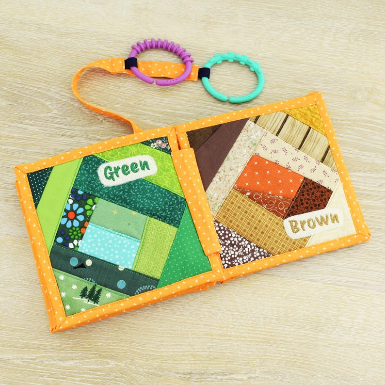 My First Colors Book – Handmade Fabric Baby Book – Sensory Patchwork ...