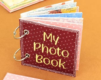Personalized Fabric Photo Book – Pocket-Size Family Album – Custom Soft Baby Book – 2+ Pages