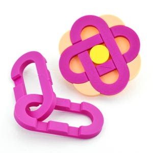 Flower Coaster – New 2-in-1 Puzzle & Coaster – 6 Editions – Single / Set of 4 – Easy Difficulty