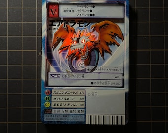 Digimon 3D Card | LED lightened | Shadowbox | Bo-1102 エアドラモン Airdramon | Handmade | DTCG