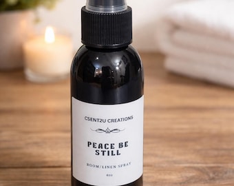Room And Linen Spray – Peace Be Still  Frankincense & Myrrh | Calming, Sacred, Natural Home Mist. 4oz Spray Bottle.