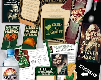 Seven Husbands of Evelyn Hugo  | Book Club Kit | Canva Edible | Booktok |  Book Club Printables