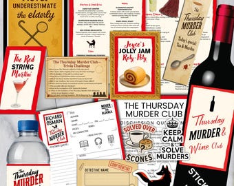 Thursday Murder Club | Book Club Kit | Canva Edible | Booktok |  Book Club Printables